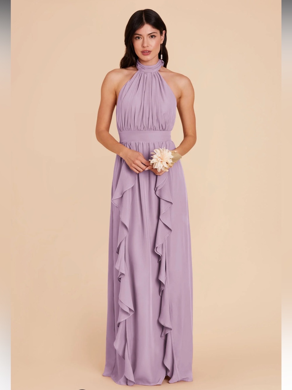 NWT Birdy Grey chiffon Joyce dress size medium lavender halter bridesmaid formal